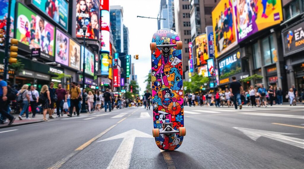 captivating longboard billboard display