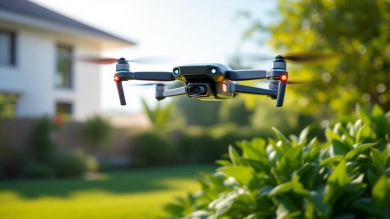 dron reklamowy nad nieruchomością