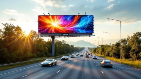 billboard przy autostradzie zwiększa widoczność