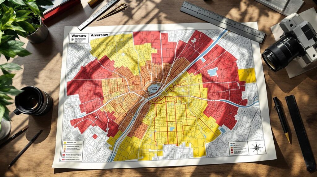 strefa bez reklam mapa Warszawa